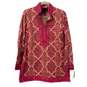 NWT DANA BUCHMAN RETRO TUNIC BLOUSE